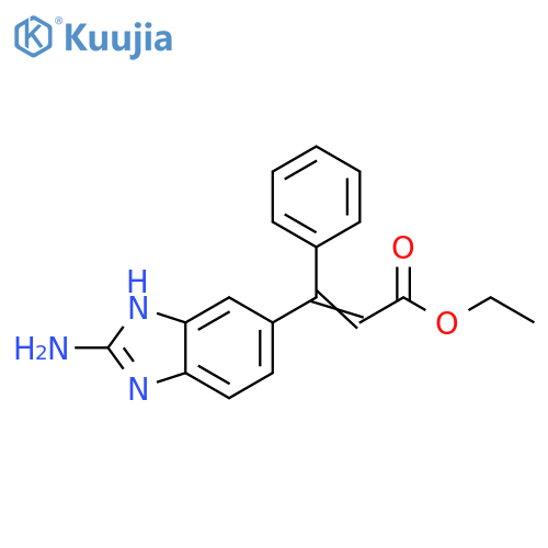 2-Propenoic acid, 3-(2-amino-1H-benzimidazol-6-yl)-3-phenyl-, ethyl ester structure