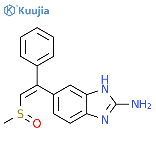 1H-Benzimidazol-2-amine, 5-[2-(methylsulfinyl)-1-phenylethenyl]- structure