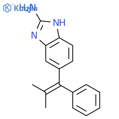 1H-Benzimidazol-2-amine, 5-(2-methyl-1-phenyl-1-propenyl)- structure
