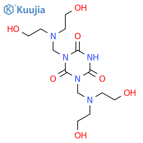 1,3,5-Triazine-2,4,6(1H,3H,5H)-trione, 1,3-bis[[bis(2-hydroxyethyl)amino]methyl]- structure