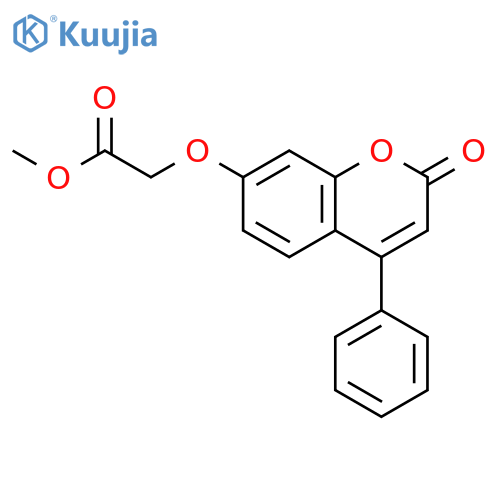 Acetic acid, [(2-oxo-4-phenyl-2H-1-benzopyran-7-yl)oxy]-, methyl ester structure