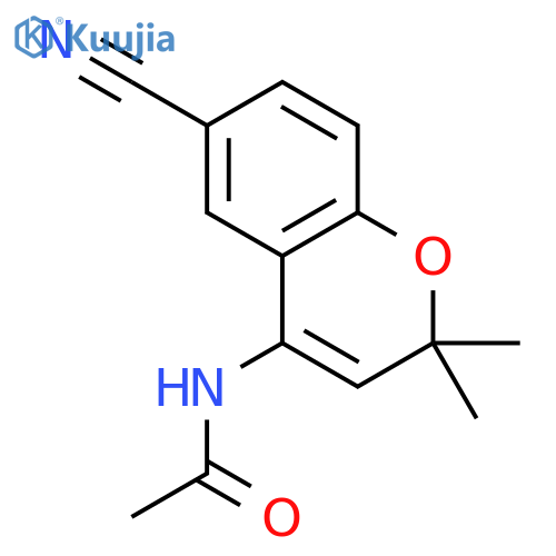 Acetamide, N-(6-cyano-2,2-dimethyl-2H-1-benzopyran-4-yl)- structure