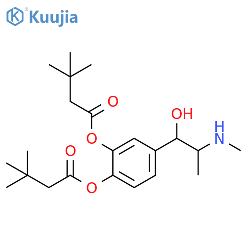 Butanoic acid, 3,3-dimethyl-, 4-[1-hydroxy-2-(methylamino)propyl]-1,2-phenylene ester (9CI) structure