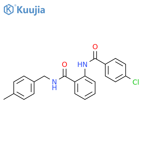 2-[(4-chlorobenzoyl)amino]-N-(4-methylbenzyl)benzamide structure