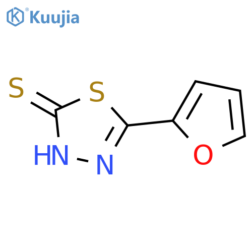 5-(furan-2-yl)-1,3,4-thiadiazole-2-thiol structure