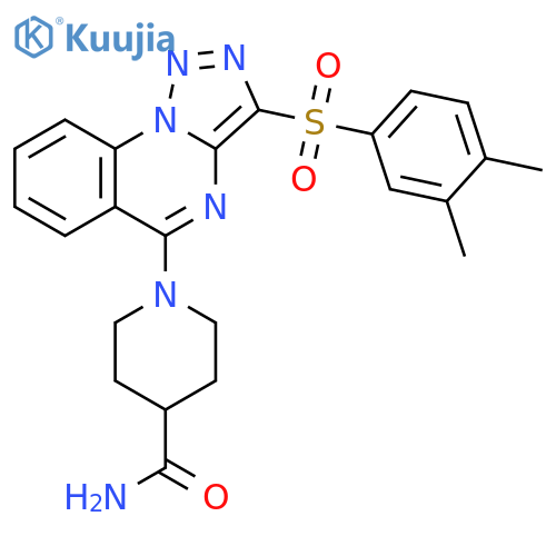 1-3-(3,4-dimethylbenzenesulfonyl)-1,2,3triazolo1,5-aquinazolin-5-ylpiperidine-4-carboxamide structure