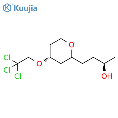 2H-Pyran-2-butanol, tetrahydro-4-(2,2,2-trichloroethoxy)-, cis- structure