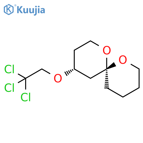 1,7-Dioxaspiro[5.5]undecane, 4-(2,2,2-trichloroethoxy)-, (4R,6R)-rel- structure