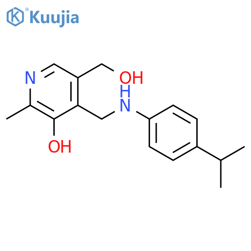 5-(hydroxymethyl)-2-methyl-4-({4-(propan-2-yl)phenylamino}methyl)pyridin-3-ol structure