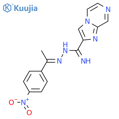 IMIDAZO[1,2-A]PYRAZINE-2-CARBOXIMIDIC ACID, [1-(4-NITROPHENYL)ETHYLIDENE]HYDRAZIDE structure