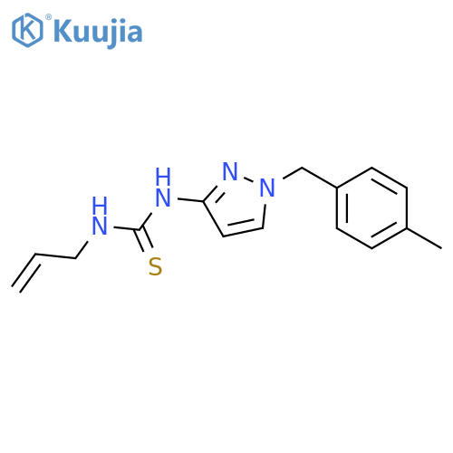 1-[1-(4-methylbenzyl)-1H-pyrazol-3-yl]-3-prop-2-en-1-ylthiourea structure