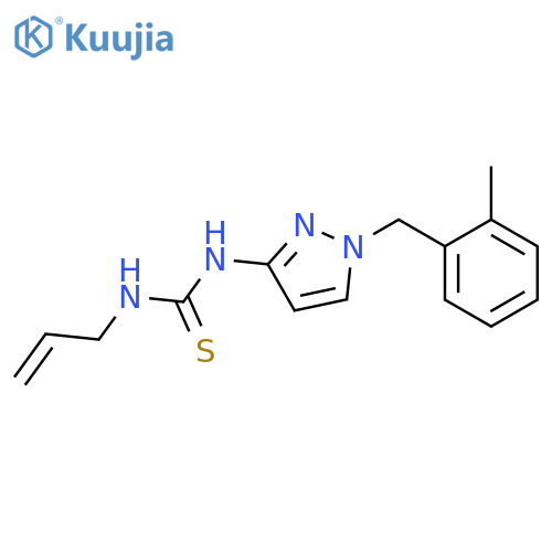1-Allyl-3-[1-(2-methyl-benzyl)-1H-pyrazol-3-yl]-thiourea structure