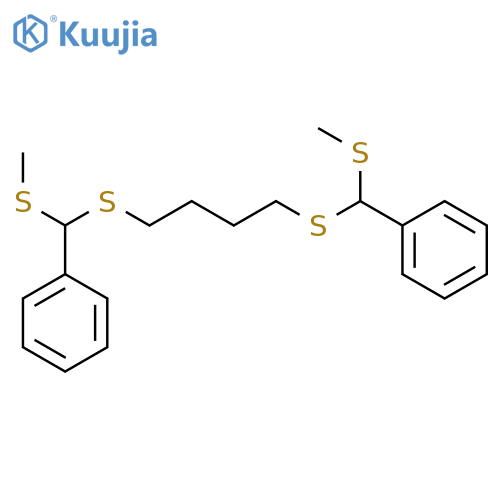 Benzene, 1,1'-[1,4-butanediylbis[thio[(methylthio)methylene]]]bis- structure