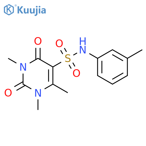 1,3,6-trimethyl-N-(3-methylphenyl)-2,4-dioxo-1,2,3,4-tetrahydropyrimidine-5-sulfonamide structure