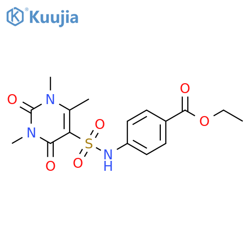 ethyl 4-(1,3,6-trimethyl-2,4-dioxo-1,2,3,4-tetrahydropyrimidine-5-sulfonamido)benzoate structure