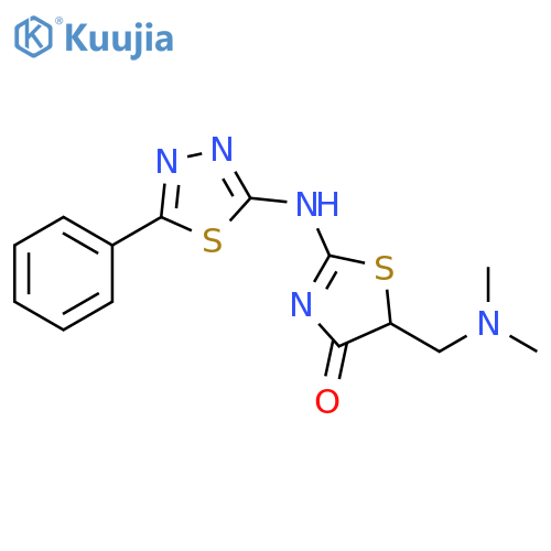 4(5H)-Thiazolone,5-[(dimethylamino)methyl]-2-[(5-phenyl-1,3,4-thiadiazol-2-yl)amino]- structure