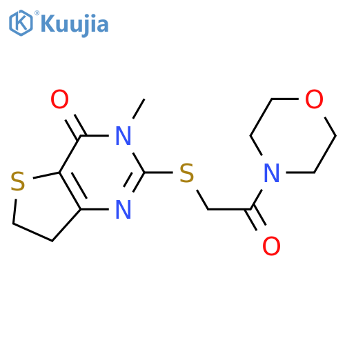 3-methyl-2-{2-(morpholin-4-yl)-2-oxoethylsulfanyl}-3H,4H,6H,7H-thieno3,2-dpyrimidin-4-one structure
