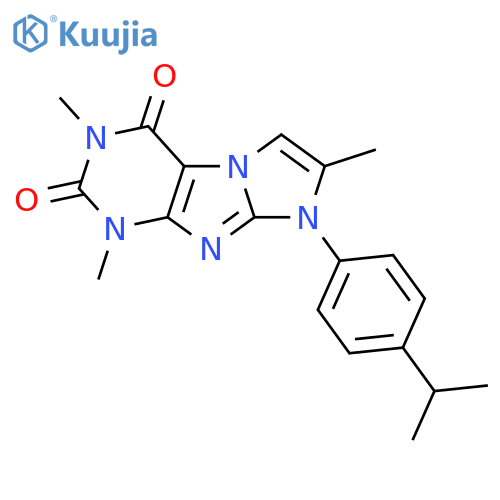 1,3,7-trimethyl-8-4-(propan-2-yl)phenyl-1H,2H,3H,4H,8H-imidazo1,2-gpurine-2,4-dione structure
