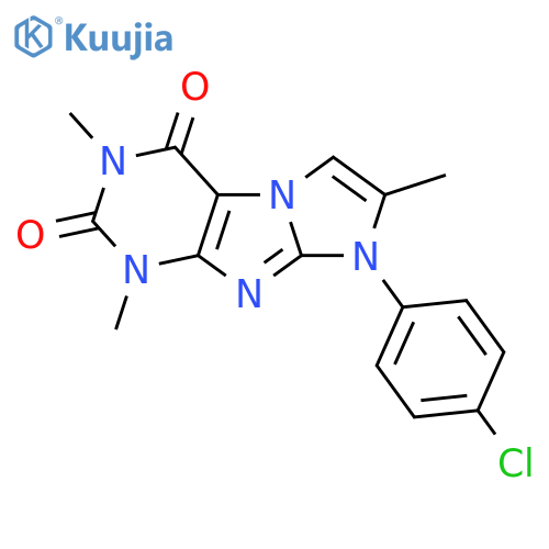 8-(4-chlorophenyl)-1,3,7-trimethyl-1H,2H,3H,4H,8H-imidazo1,2-gpurine-2,4-dione structure