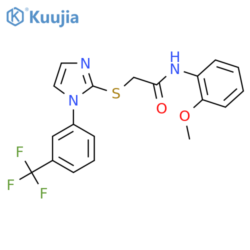 N-(2-methoxyphenyl)-2-({1-3-(trifluoromethyl)phenyl-1H-imidazol-2-yl}sulfanyl)acetamide structure