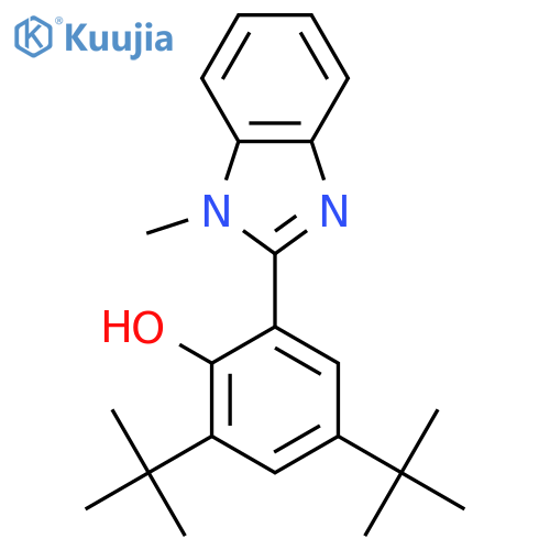 Phenol, 2,4-bis(1,1-dimethylethyl)-6-(1-methyl-1H-benzimidazol-2-yl)- structure