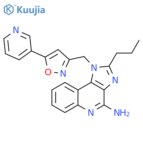 1H-Imidazo[4,5-c]quinolin-4-amine,2-propyl-1-[[5-(3-pyridinyl)-3-isoxazolyl]methyl]- structure