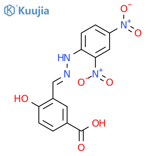 Benzoic acid, 3-[[(2,4-dinitrophenyl)hydrazono]methyl]-4-hydroxy- structure