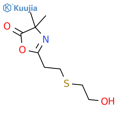 5(4H)-Oxazolone, 2-[2-[(2-hydroxyethyl)thio]ethyl]-4,4-dimethyl- structure