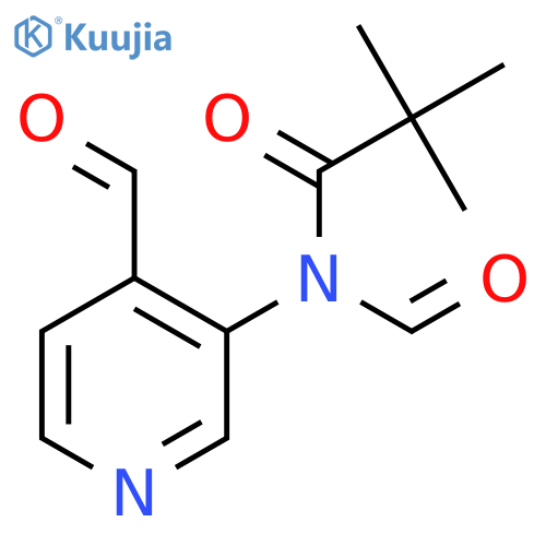 Propanamide, N-formyl-N-(4-formyl-3-pyridinyl)-2,2-dimethyl- structure
