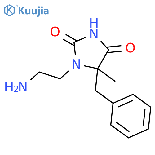 2,4-Imidazolidinedione, 1-(2-aminoethyl)-5-methyl-5-(phenylmethyl)- structure