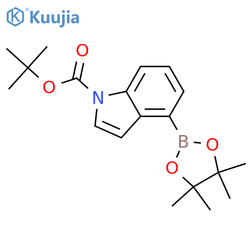 Tert-butyl 4-(4,4,5,5-tetramethyl-1,3,2-dioxaborolan-2-yl)-1H-indole-1-carboxylate structure