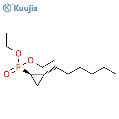 Phosphonic acid, (2-hexylcyclopropyl)-, diethyl ester, trans- (9CI) structure