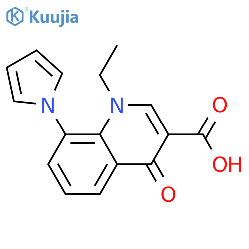 1-ethyl-4-oxo-8-(1H-pyrrol-1-yl)-1,4-dihydroquinoline-3-carboxylic acid structure