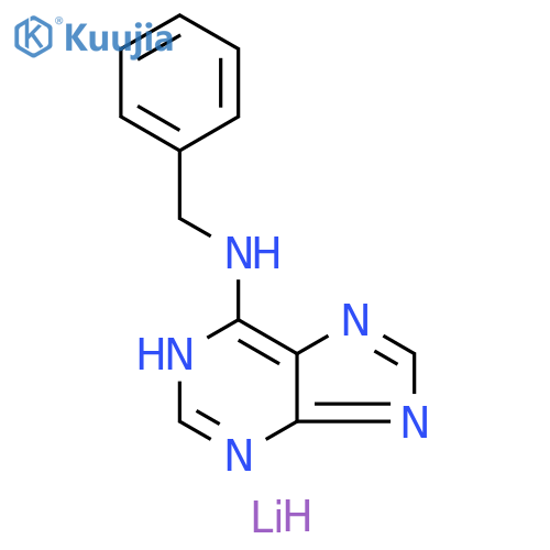 9H-Purin-6-amine, N-(phenylmethyl)-, lithium salt (1:1) structure