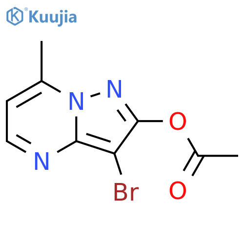Pyrazolo[1,5-a]pyrimidin-2-ol, 3-bromo-7-methyl-, 2-acetate structure