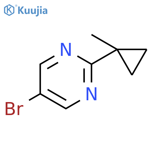 5-Bromo-2-(1-methylcyclopropyl)pyrimidine structure