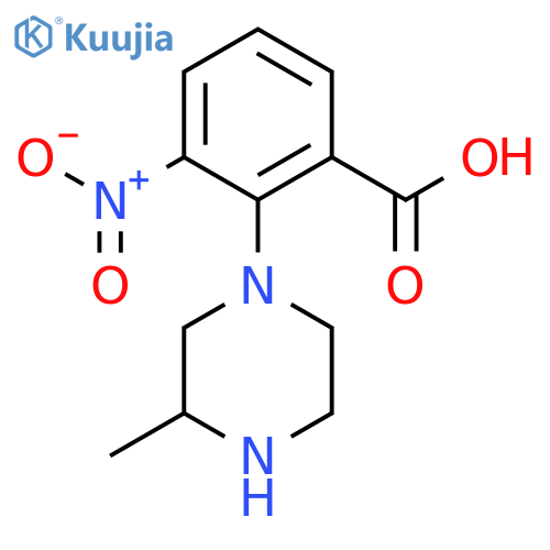Benzoic acid,2-(3-methyl-1-piperazinyl)-3-nitro- structure