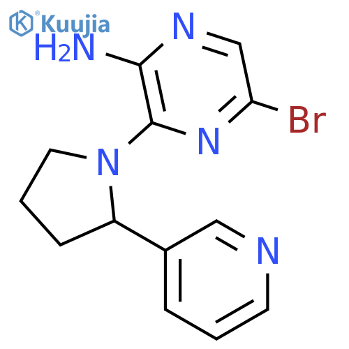 5-Bromo-3-(2-pyridin-3-yl-pyrrolidin-1-yl)-pyrazin-2-ylamine structure