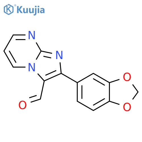Imidazo[1,2-a]pyrimidine-3-carboxaldehyde,2-(1,3-benzodioxol-5-yl)- structure