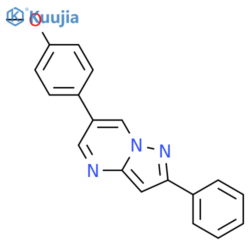 Pyrazolo[1,5-a]pyrimidine,6-(4-methoxyphenyl)-2-phenyl- structure