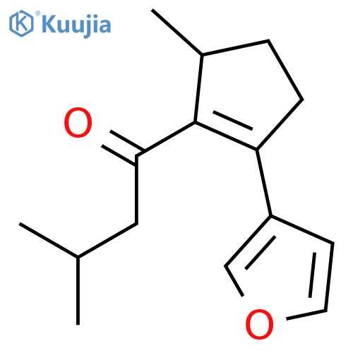 1-Butanone, 1-[2-(3-furanyl)-5-methyl-1-cyclopenten-1-yl]-3-methyl- structure