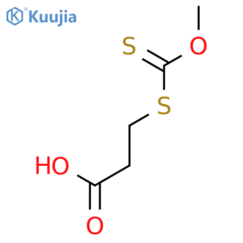 Propanoic acid, 3-[(methoxythioxomethyl)thio]- structure