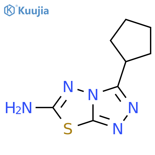 1,2,4-Triazolo[3,4-b][1,3,4]thiadiazol-6-amine, 3-cyclopentyl- structure