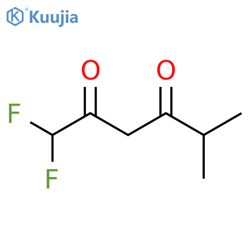 1,1-Difluoro-5-methylhexane-2,4-dione structure