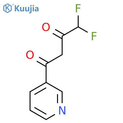 4,4-difluoro-1-(pyridin-3-yl)butane-1,3-dione structure