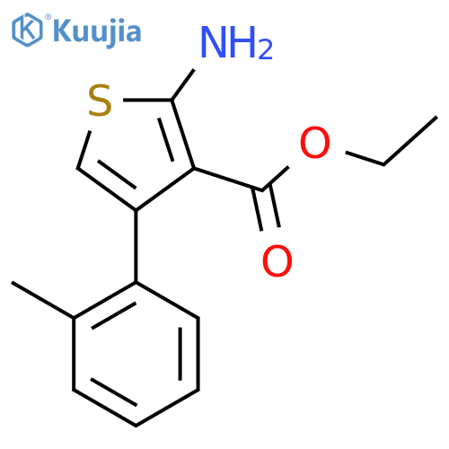 Ethyl 2-amino-4-(2-methylphenyl)thiophene-3-carboxylate structure
