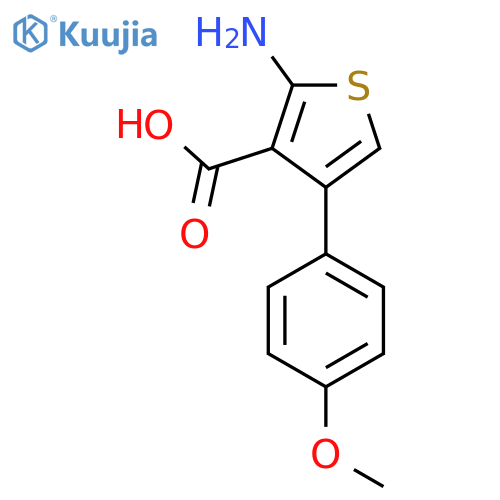 2-Amino-4-(4-methoxyphenyl)thiophene-3-carboxylic Acid structure