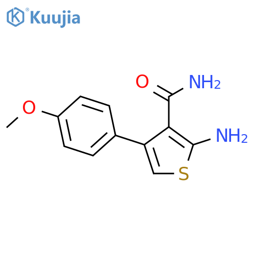 2-amino-4-(4-methoxyphenyl)thiophene-3-carboxamide structure