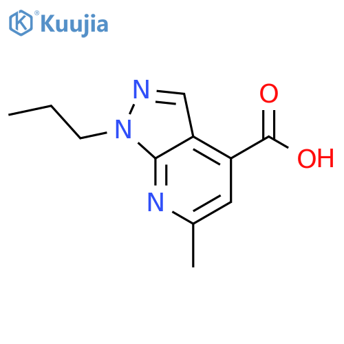 6-methyl-1-propyl-1H-pyrazolo3,4-bpyridine-4-carboxylic Acid structure