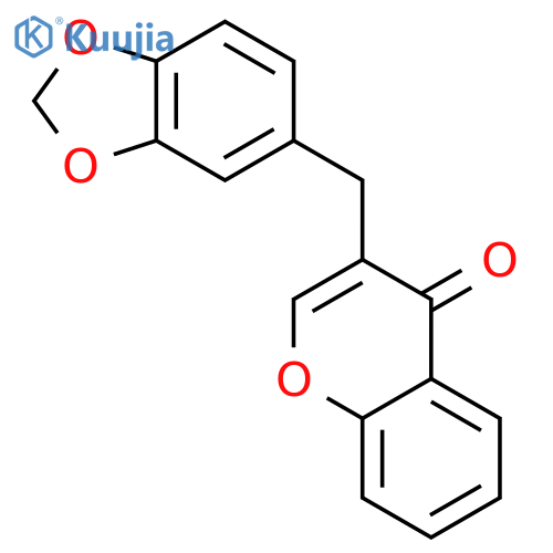 4H-1-BENZOPYRAN-4-ONE, 3-(1,3-BENZODIOXOL-5-YLMETHYL)- structure